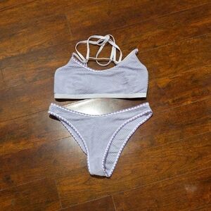 SHEIN Lavender Textured Bikini Set